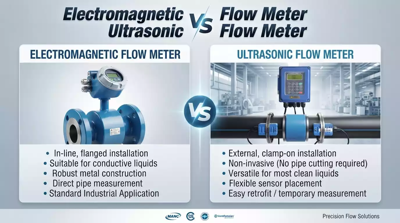 Ultrasonic Flow Meter VS Electromagnetic Flow Meter